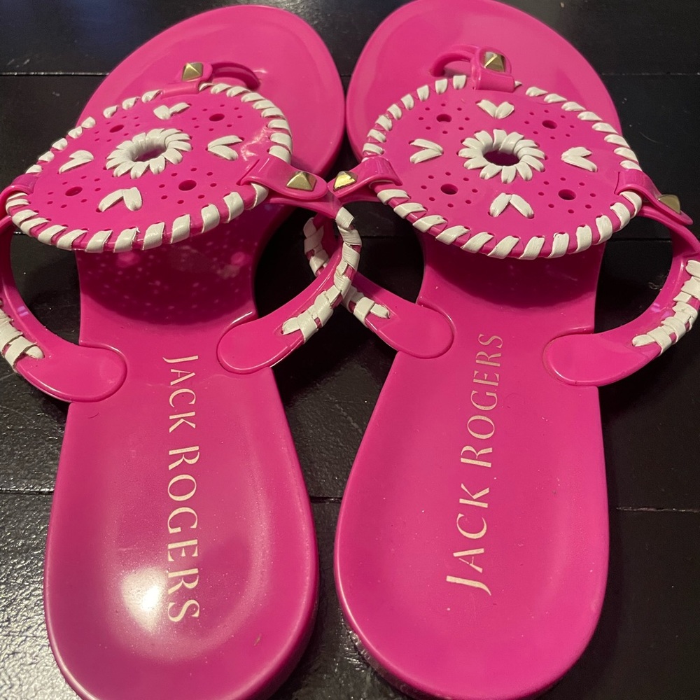 Jack Rogers Pink Jelly Sandals - Size 9